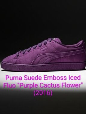 Puma Suede Emboss Iced Fluo "Purple Cactus Flower" (2016) W6.5/M5 NEW W/OG BOX